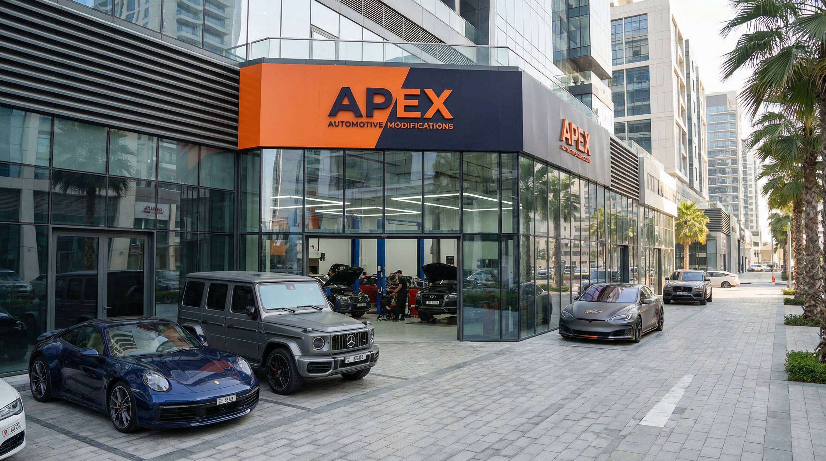 少女萝莉汽车改装门店